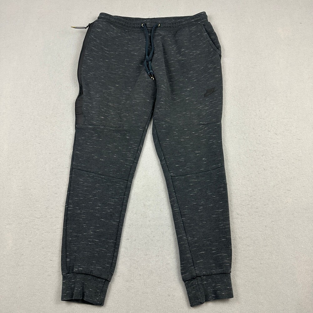 Nike Sportswear Pants Men Large Gray Tech Fleece Jogger Sweatpants Swoosh L